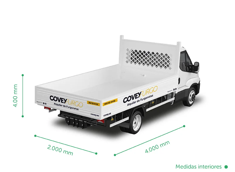 caja abierta de alquiler trasera